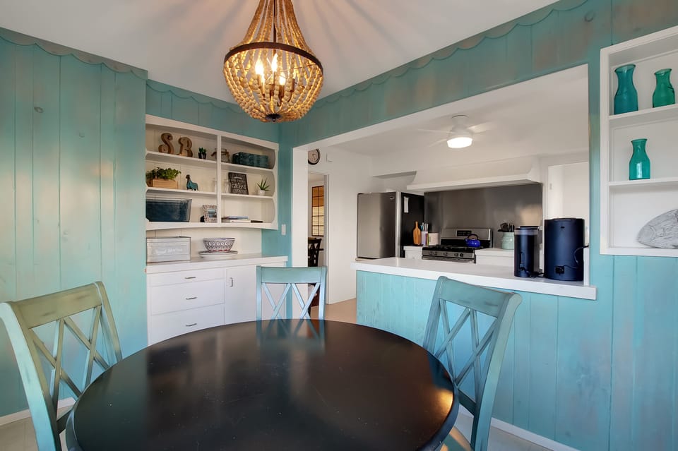 This kitchen nook area is a great spot to enjoy your morning coffee or a quick breakfast.