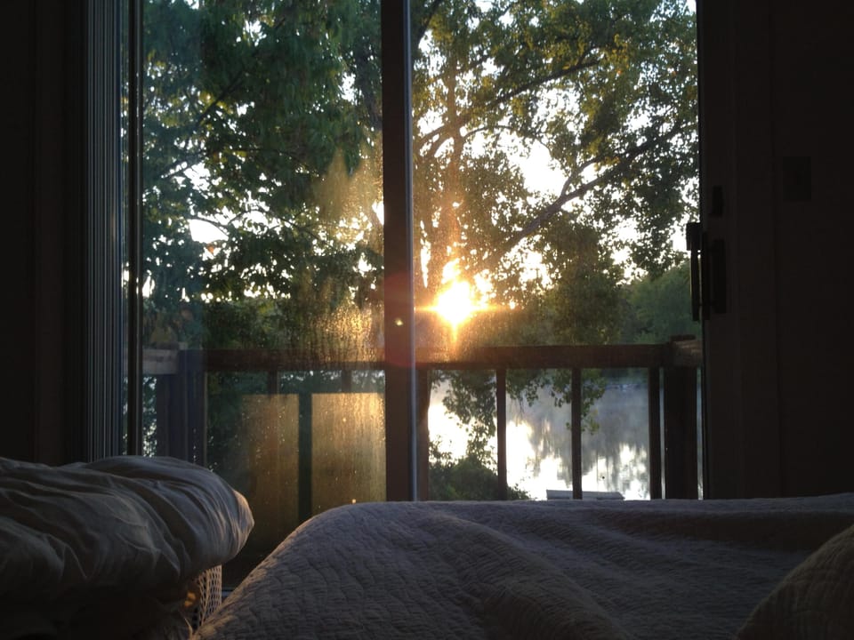 View from the master bedroom at dawn
