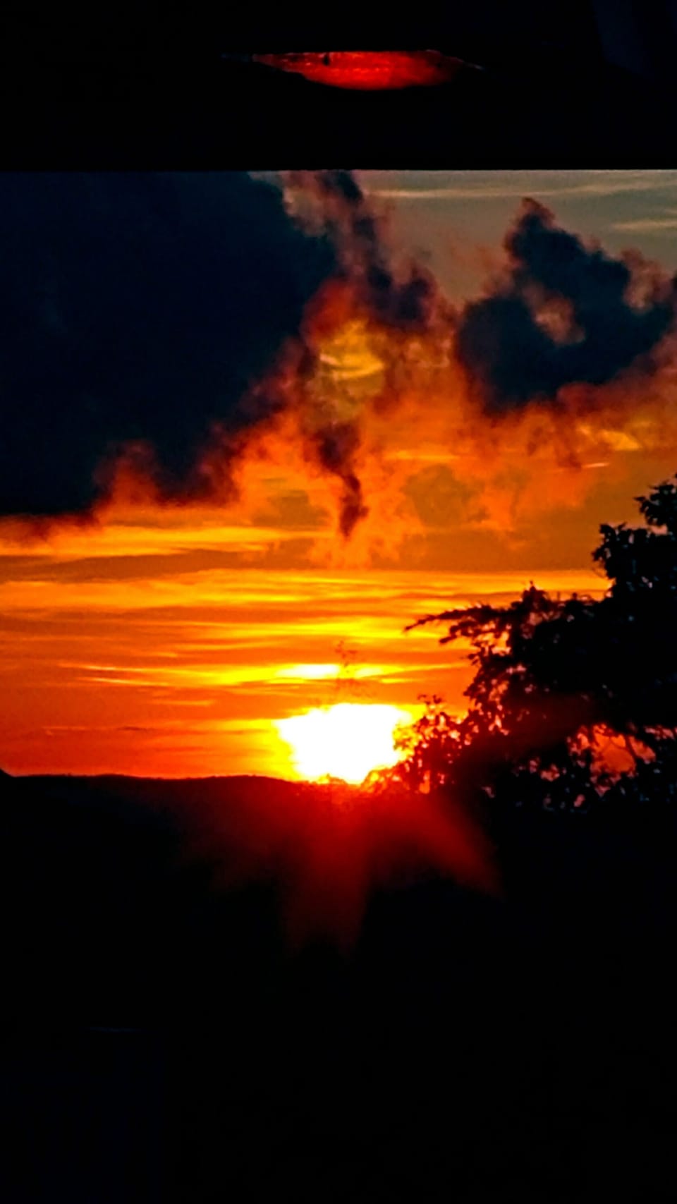 Breathtaking sunset view from on the balcony.