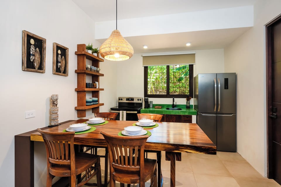 View of kitchen in Casita.