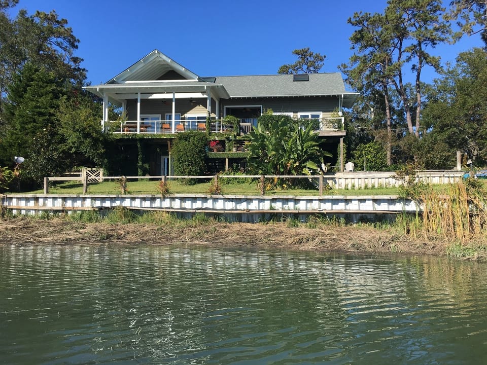 View of the house from the water