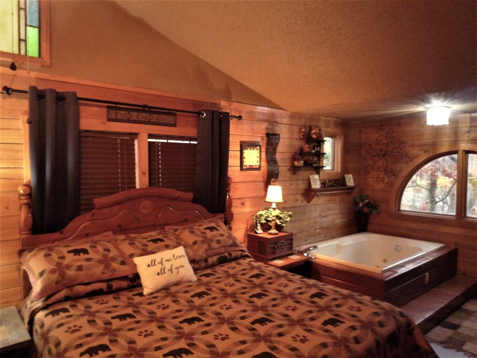 Large king bedroom on the main level, full bath w/ shower in bedroom for privacy