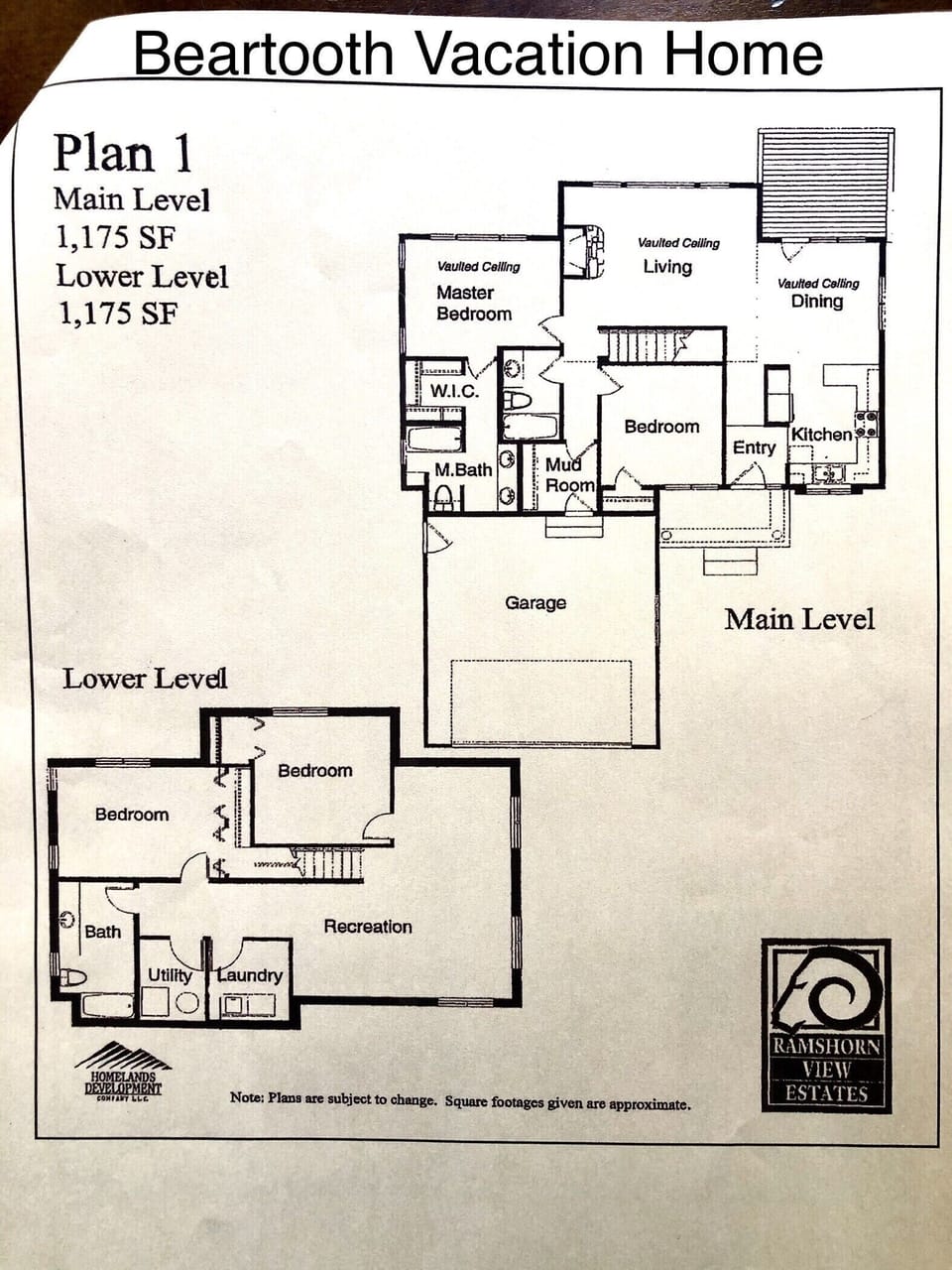 The layout of Beartooth Vacation Home.
