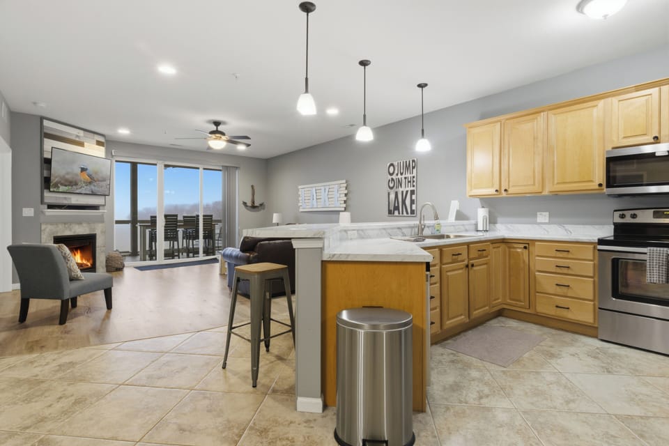 Open floor plan provides great view from the kitchen.