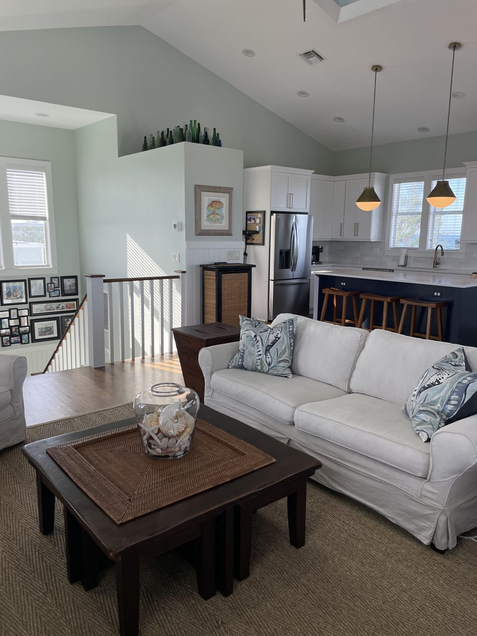 Bright living area.  Great light and beautiful views.  