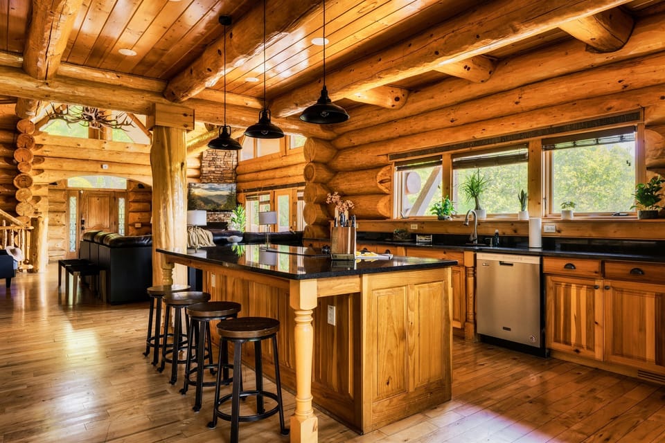 Massive kitchen for cooking meals for large groups