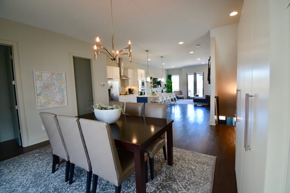 Living level, fold down murphy bed in the cabinet on the right.