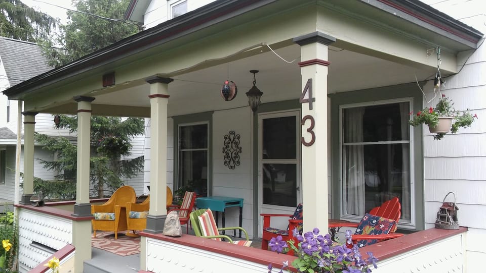 Watch the world go by from the front porch.