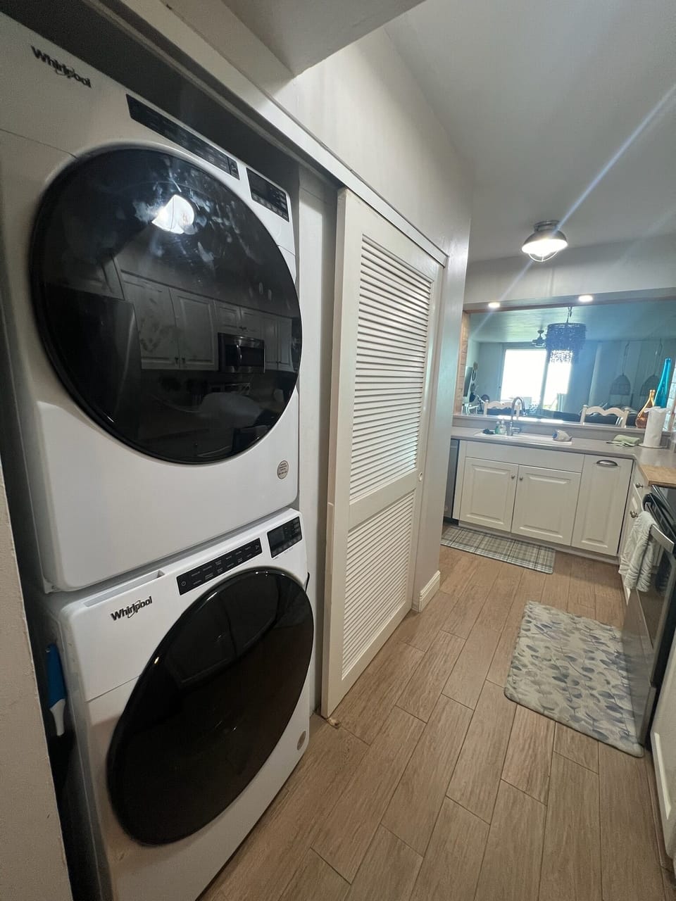 Brand new front load washer and dryer in the condo for your use.