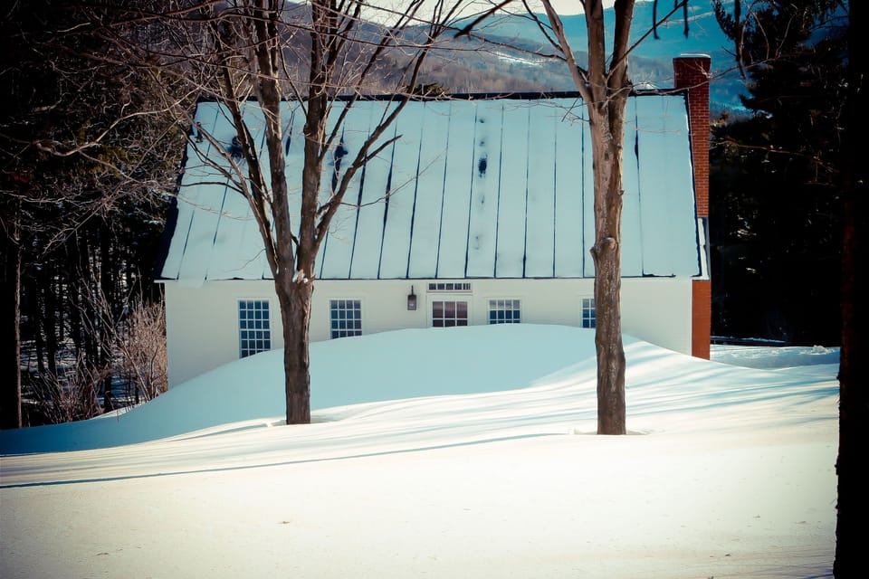 Rear of Orchard Cottage in the winter