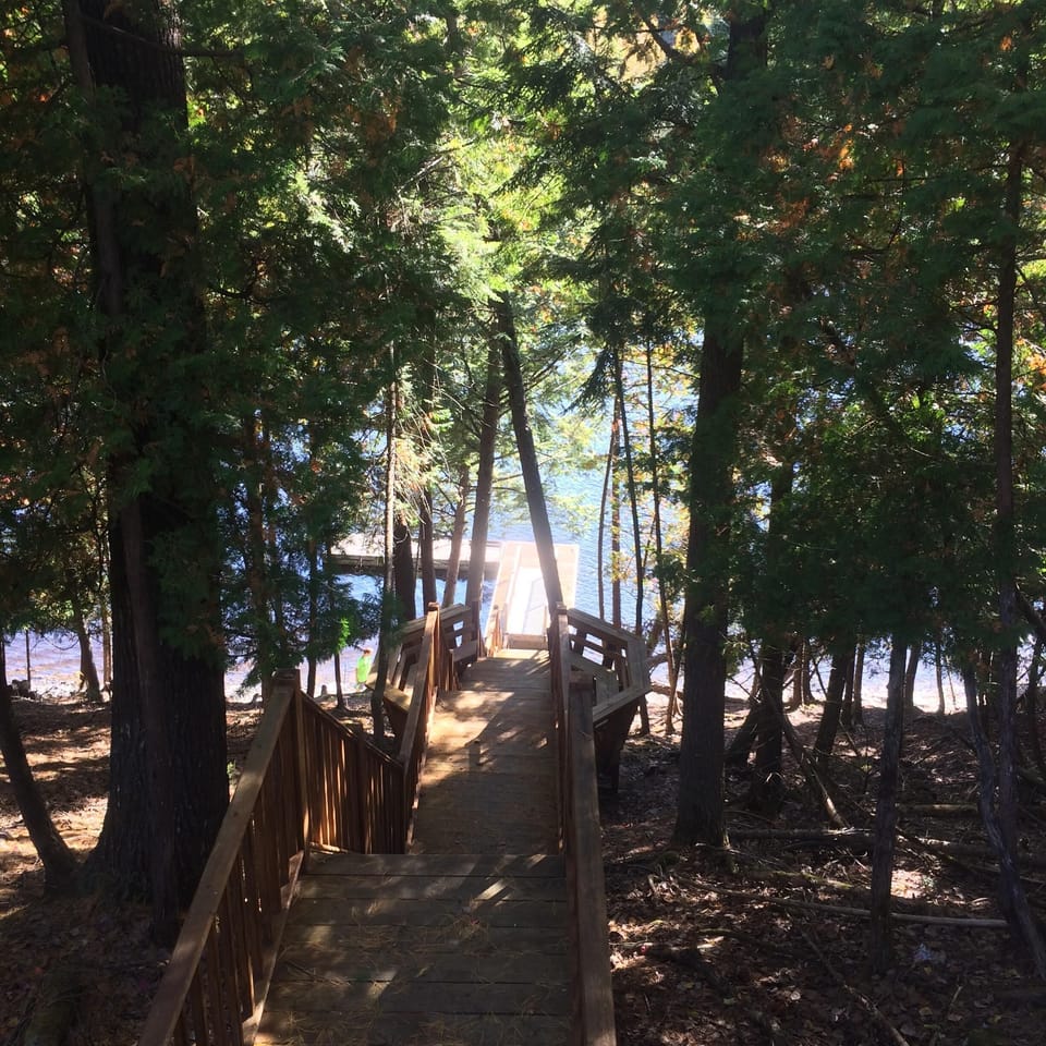 Stairs to the water and dock