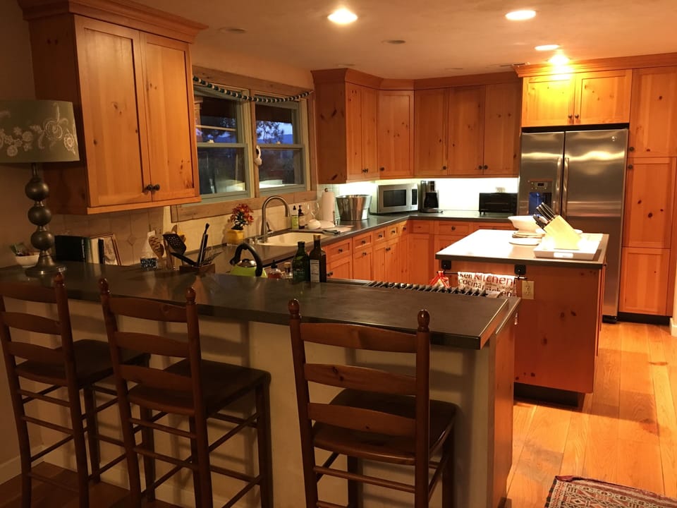 Three barstools in Kitchen