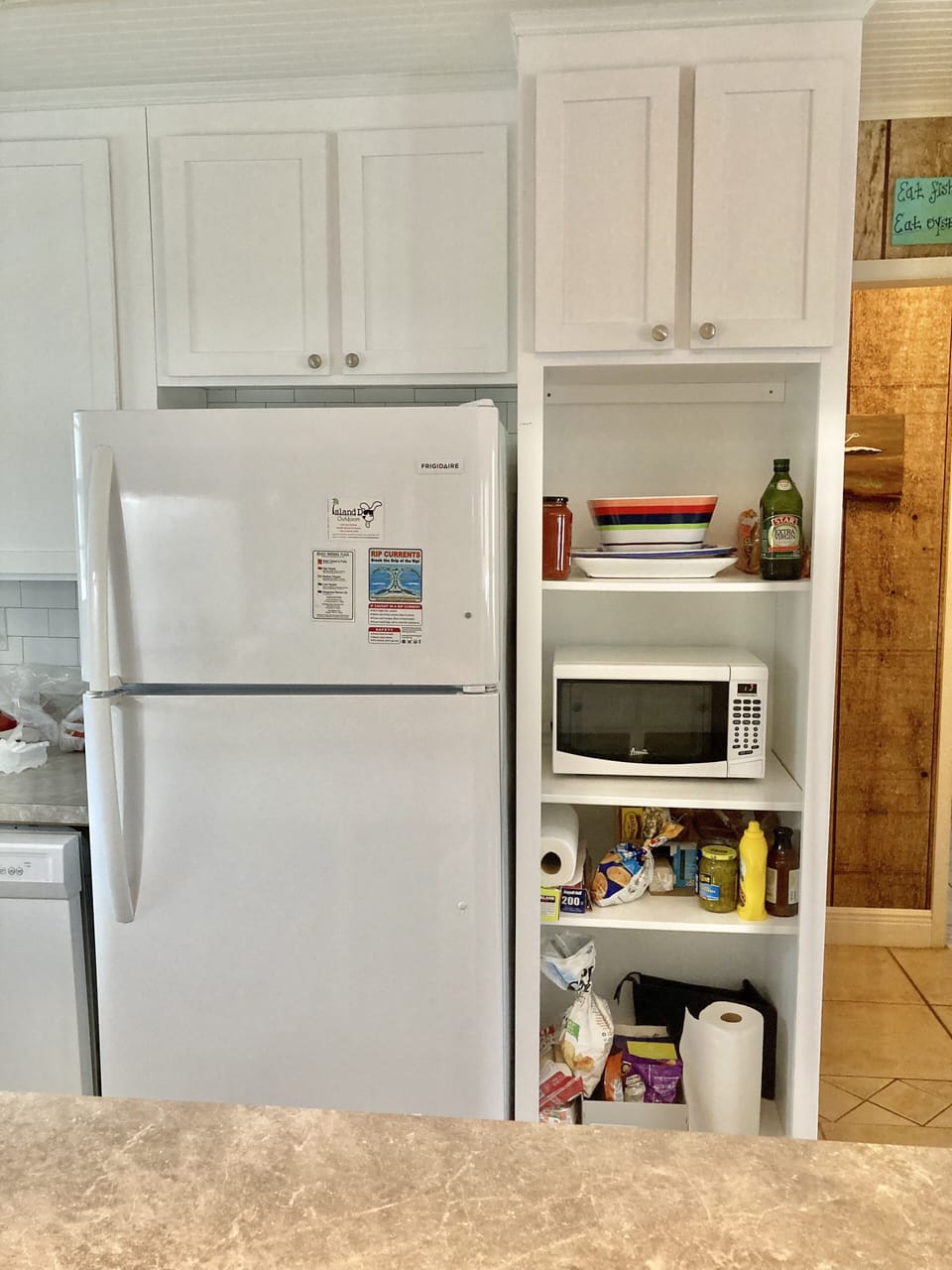 Kitchen is fully stocked