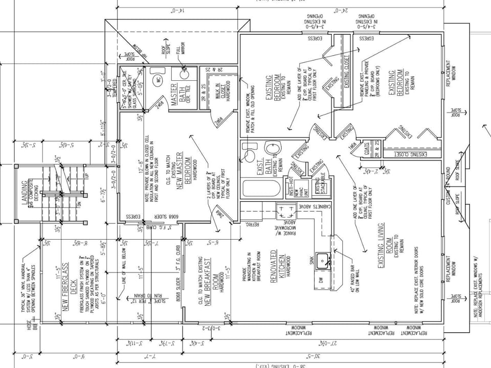 Open Floor Plan.  Master BR with direct access to large deck.
