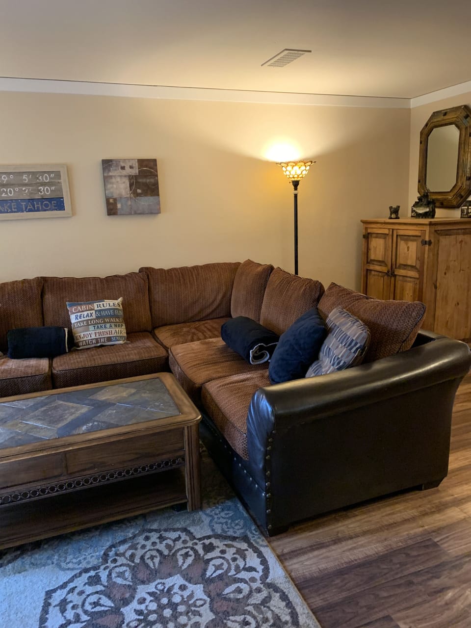 Large sectional, ready for lounging around