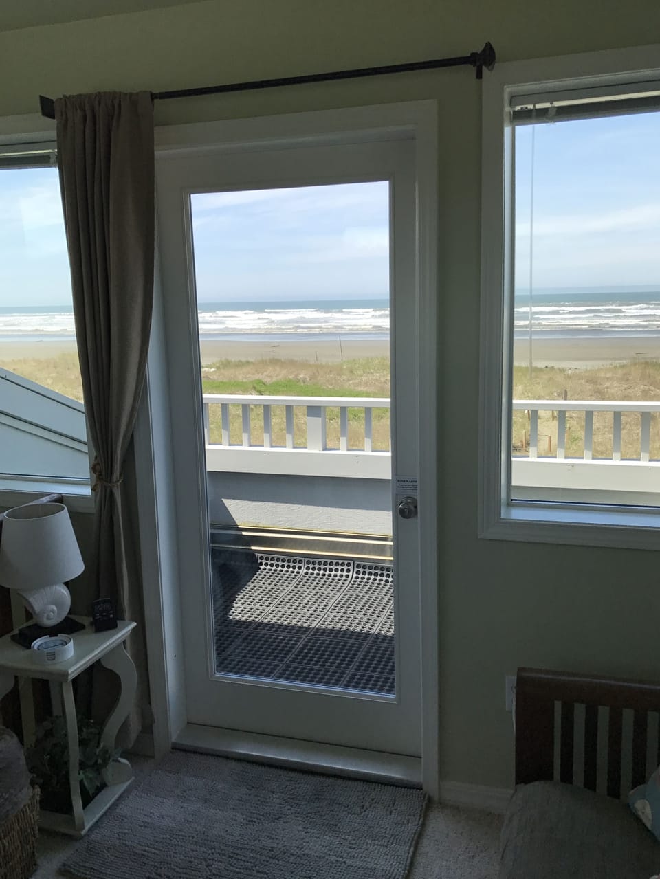 Upstairs "Nest" view with private deck.