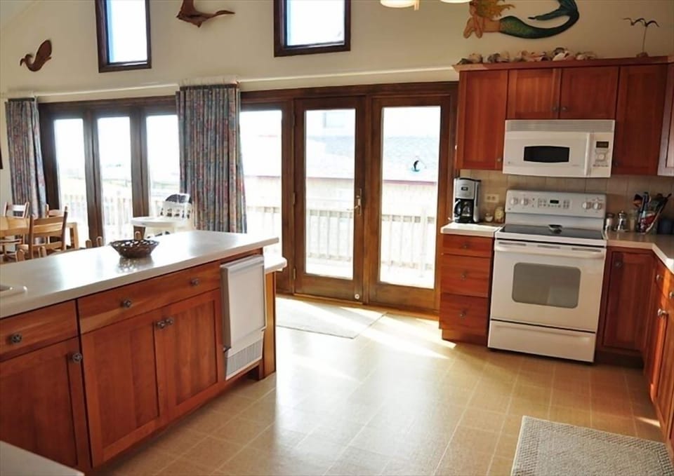 Well-stocked kitchen.