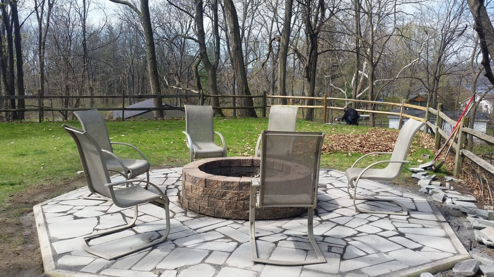 Fire pit looking south. 