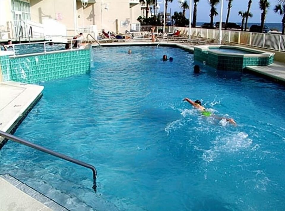 Outdoor Pool...connects to the Indoor Pool!! Ocean Front Condo