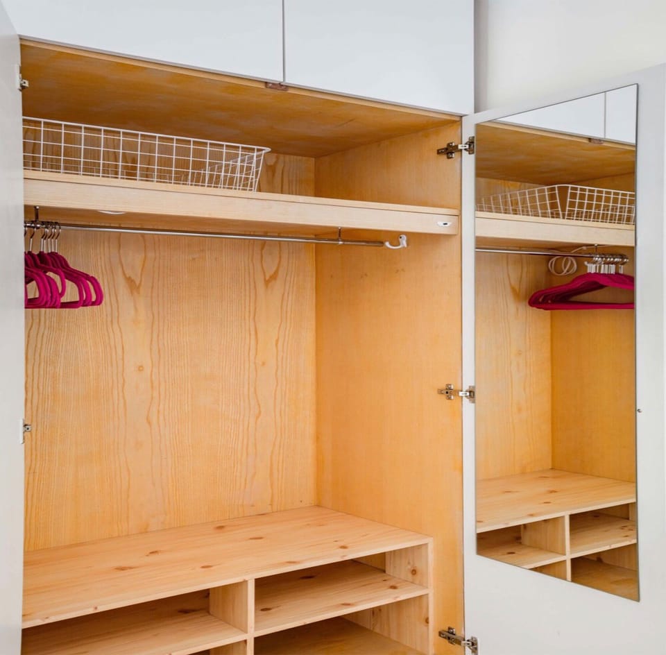 Wardrobe space.