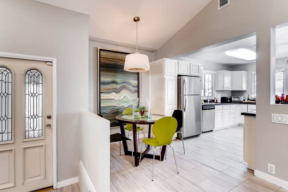 Call this a kitchen nook, or maybe a place to chill while you cook.