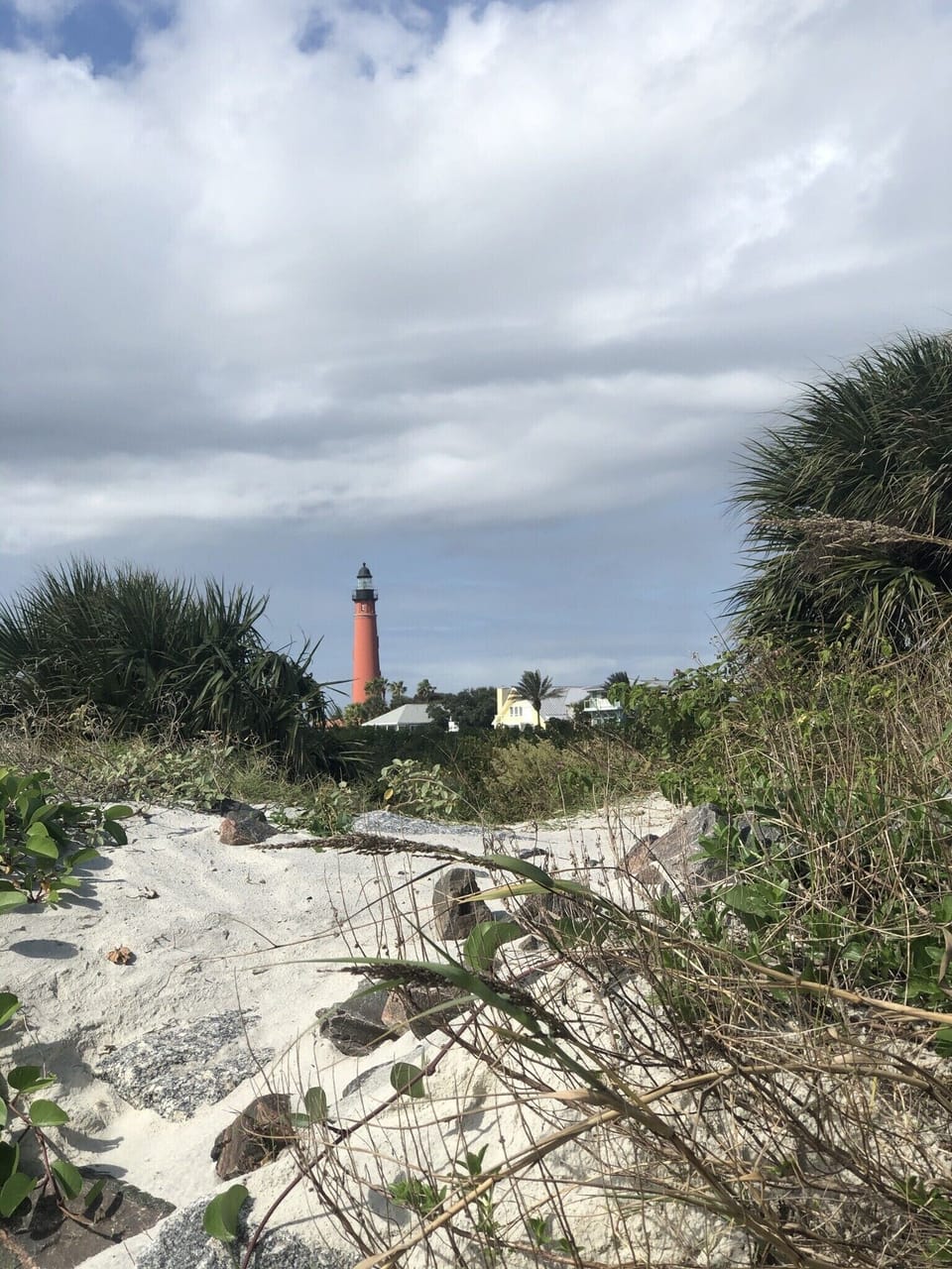 View of the Ponce Inlet lighthouse from the doggie beach