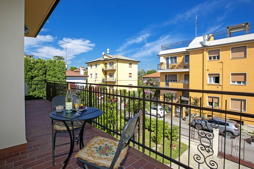 Private balcony overlooking the garden