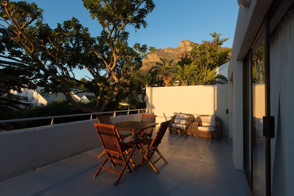 The private terrace of the master bedroom view of the Table Mountain Cable Car
