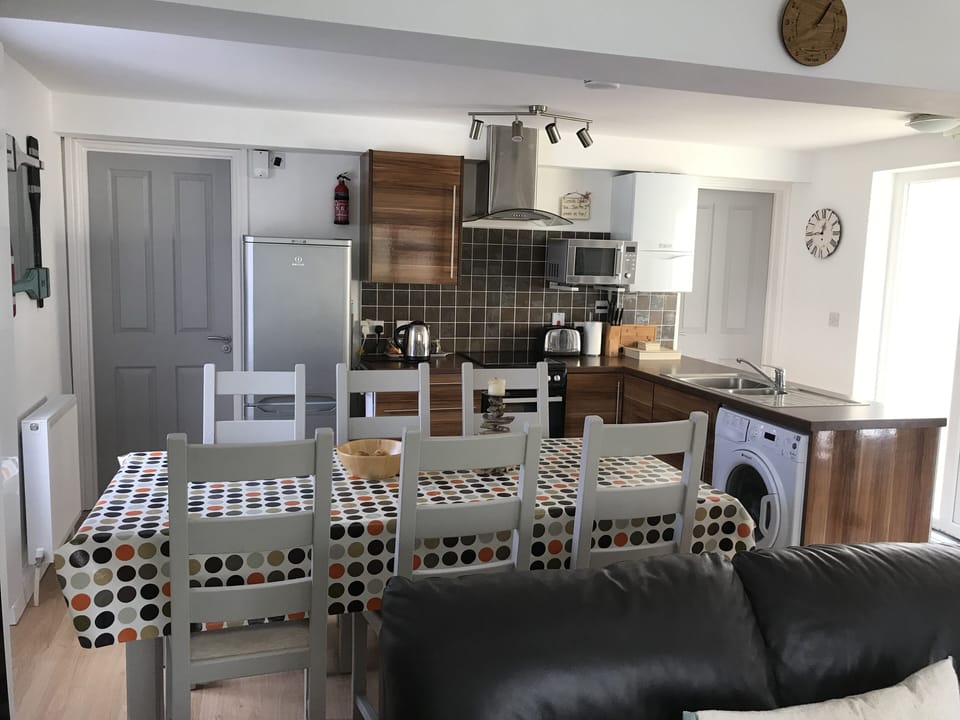 Dining and kitchen area.