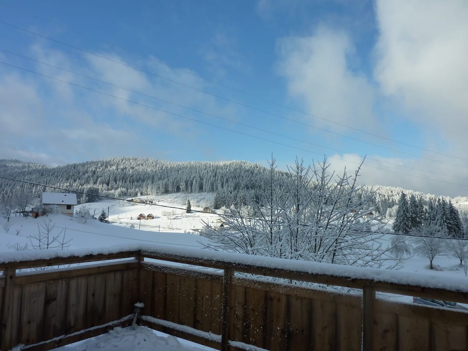 View from the terrace in winter