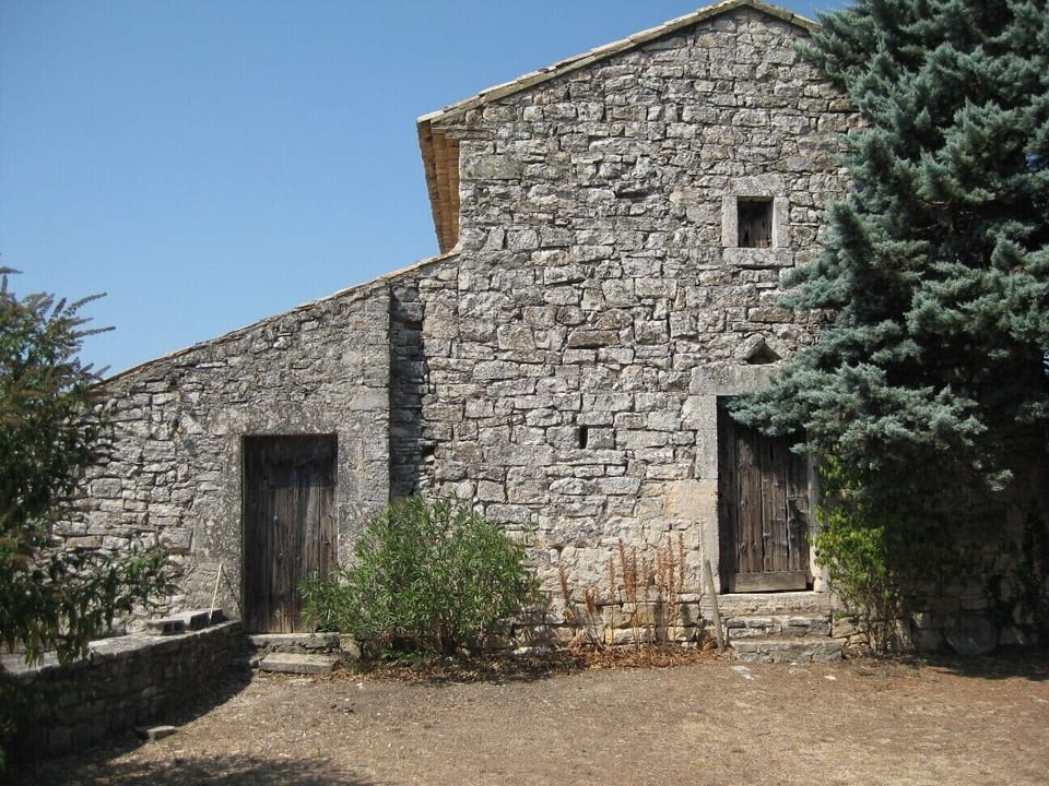 view on silkworm rearing house in front with house