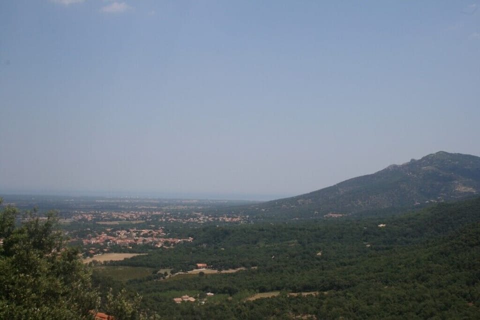 From balcony, the Albera and the sea (Argeles)