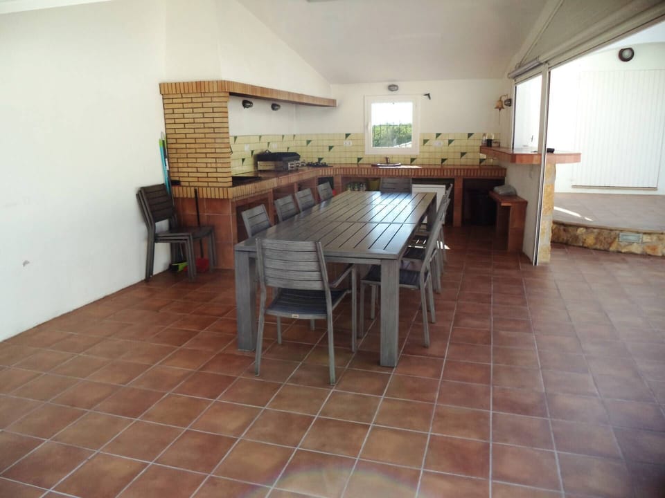 Outside terrace and kitchen