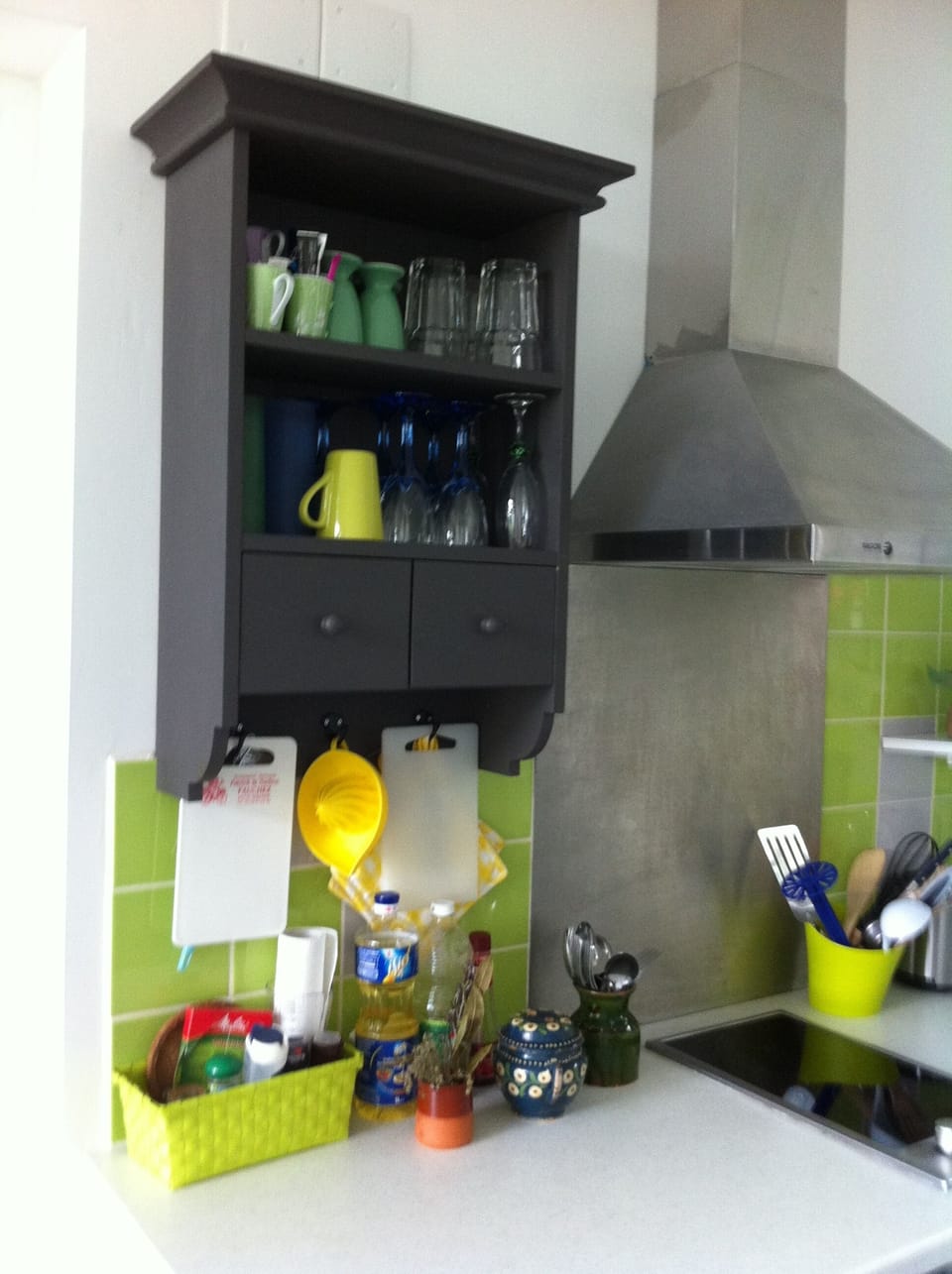 Hot plates with an extractor hood