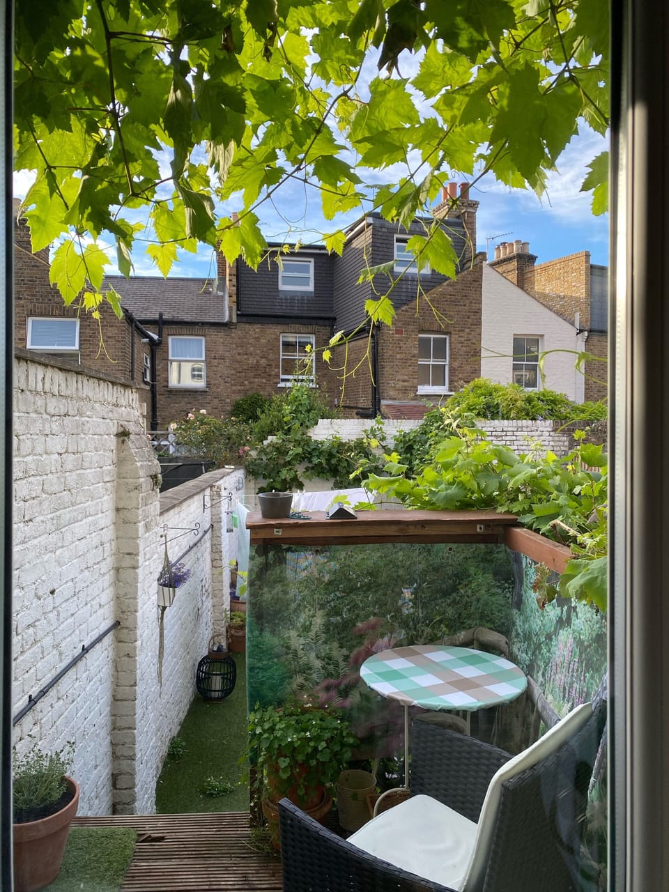 View from the kitchen (please note photo taken in the summer)