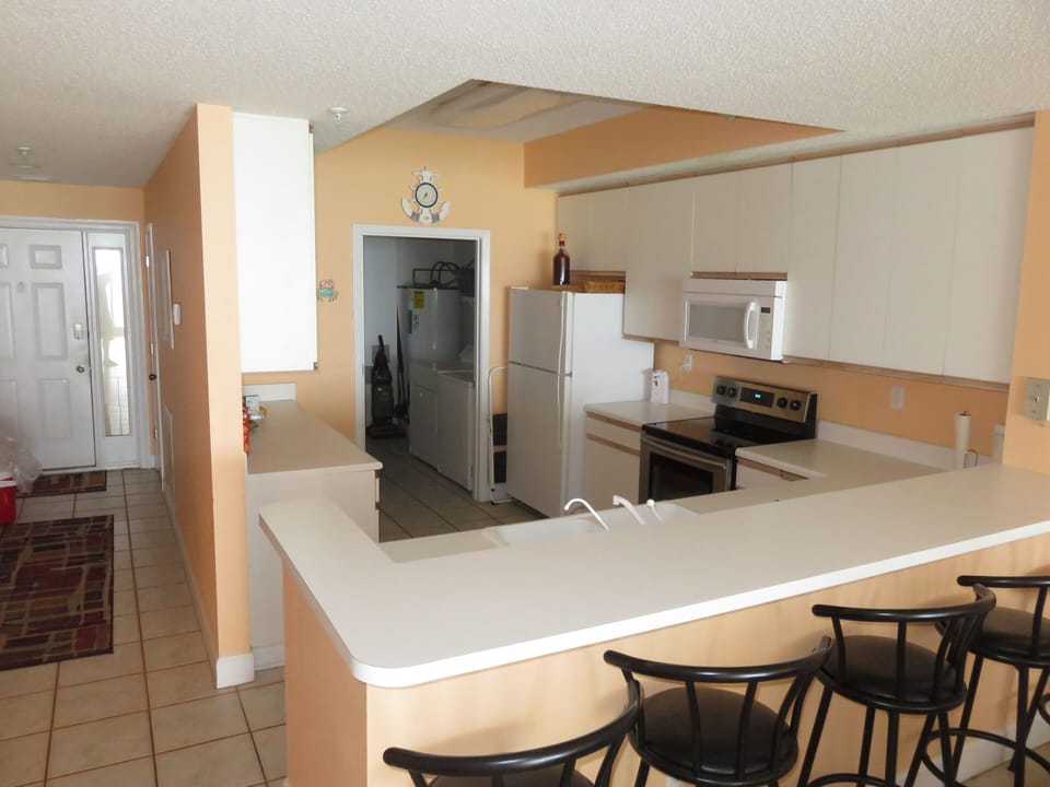 Large kitchen with dining bar