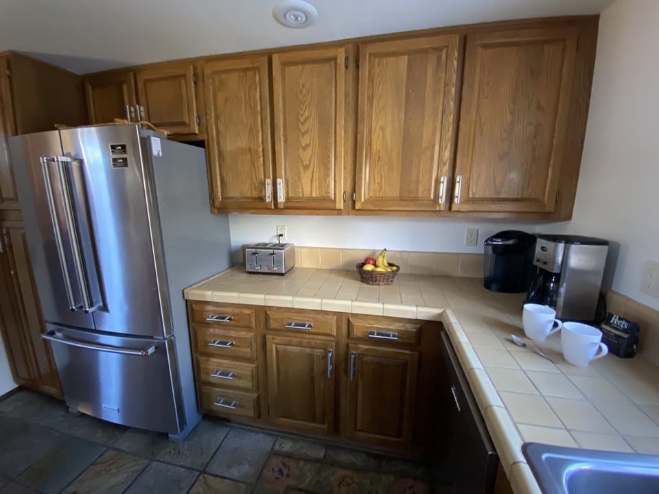 Kitchen - fully stocked for cooking needs! (2nd floor).
