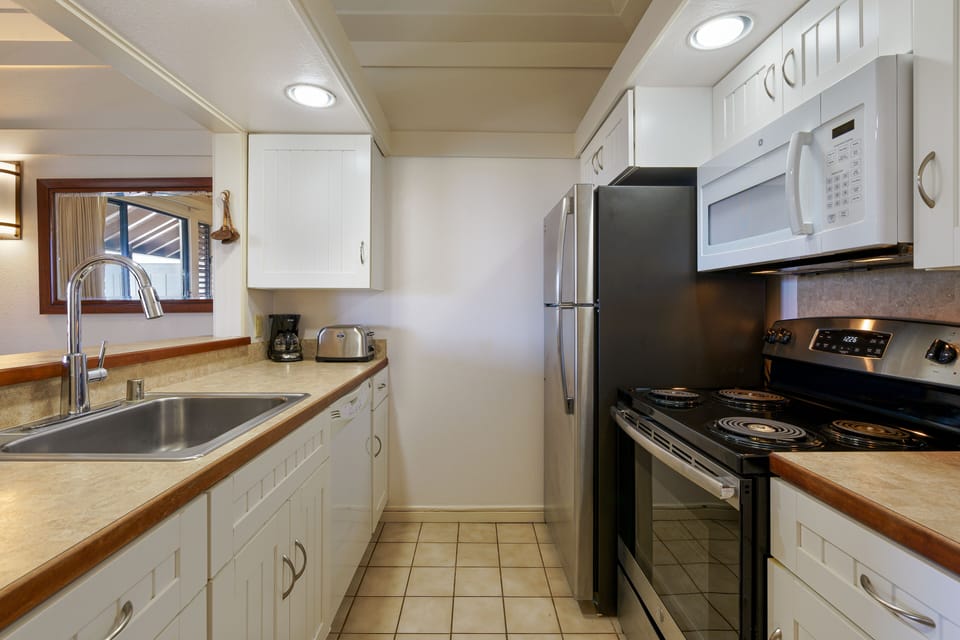 Kitchen has updated appliances, all serving and cooking equipment.
