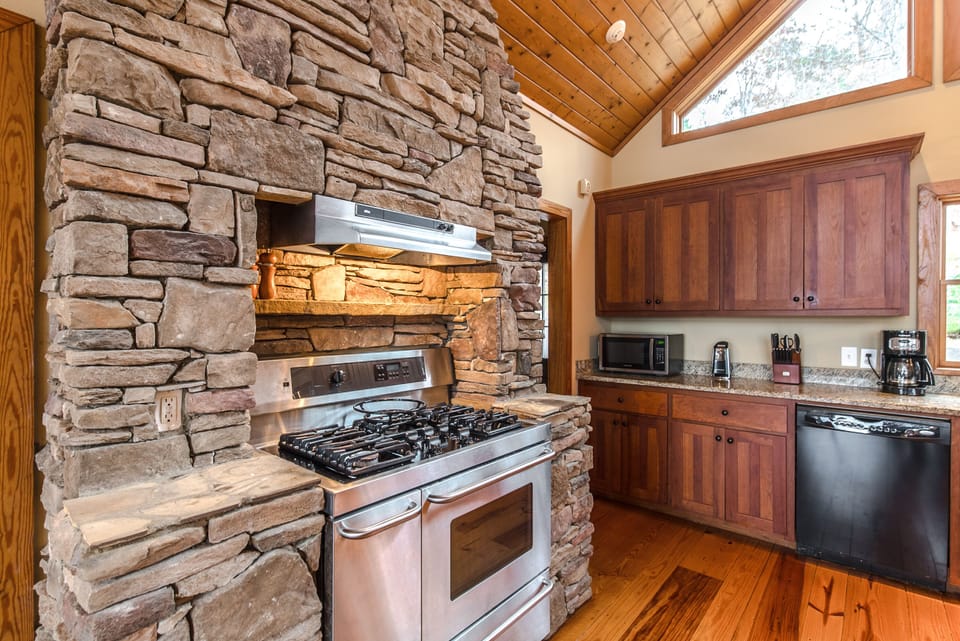 5 burner gas stove with warming oven