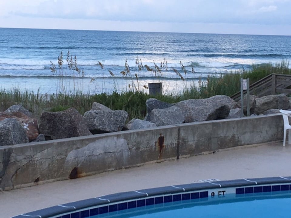 High Tide! So close to the ocean. 