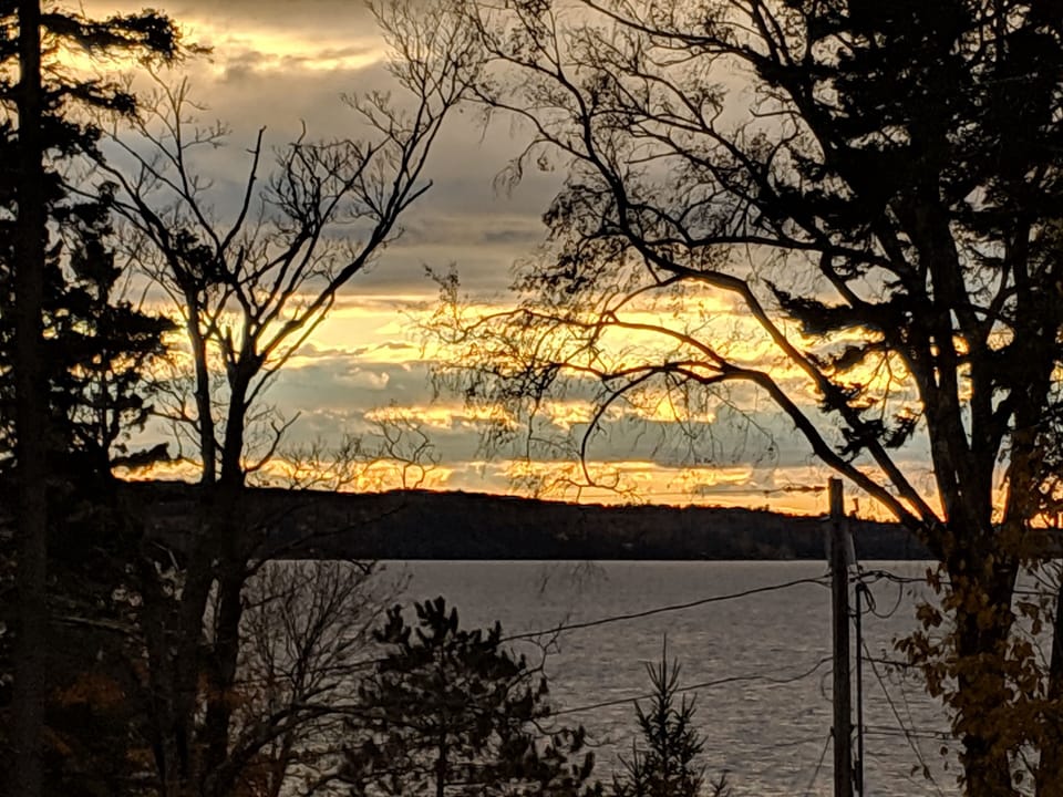 Sunset from the deck - this is Maine.
