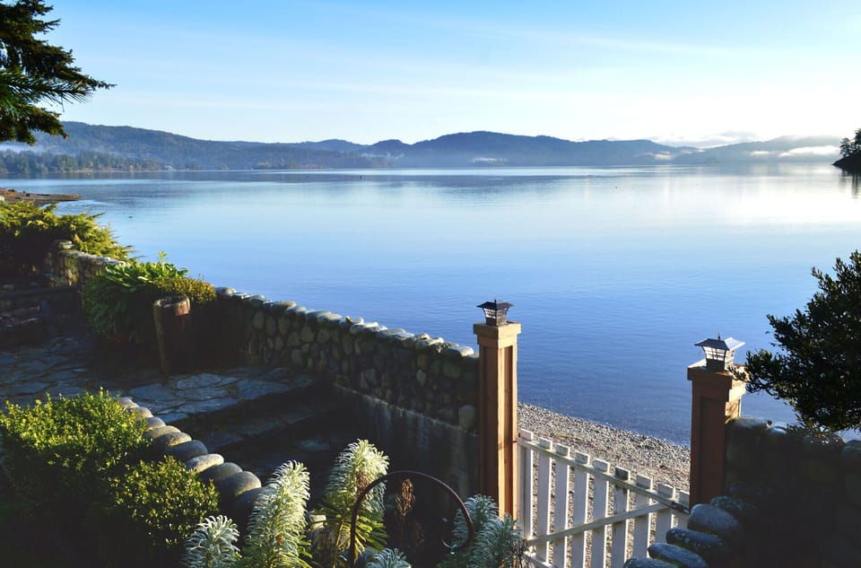 Steps and gate leading to the beach from the patio