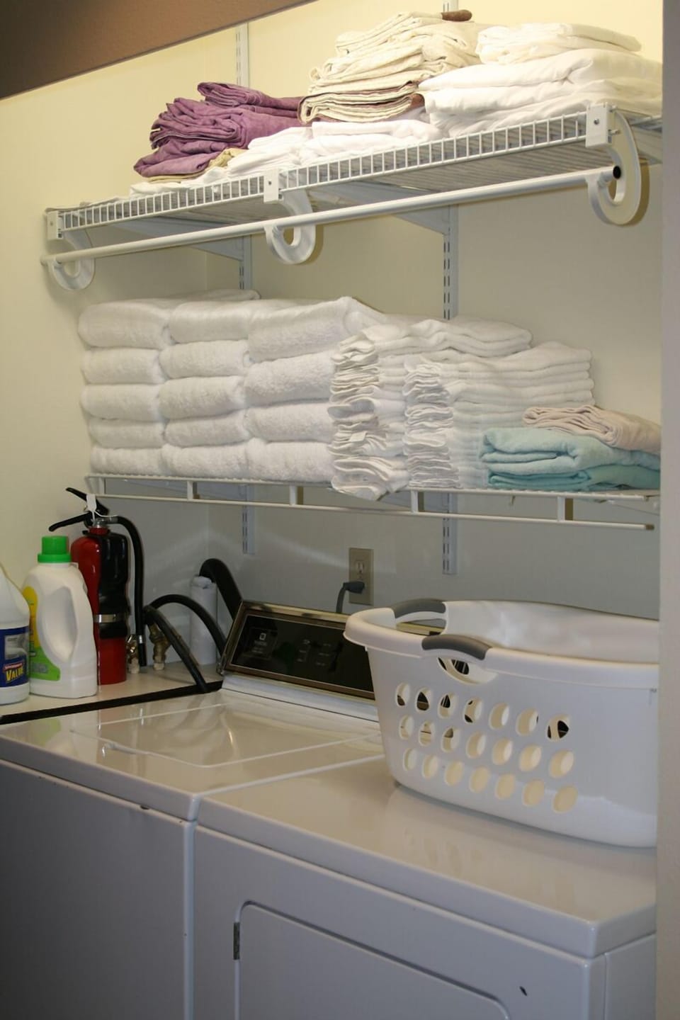 Full-size washer & dryer to keep everything clean and dry