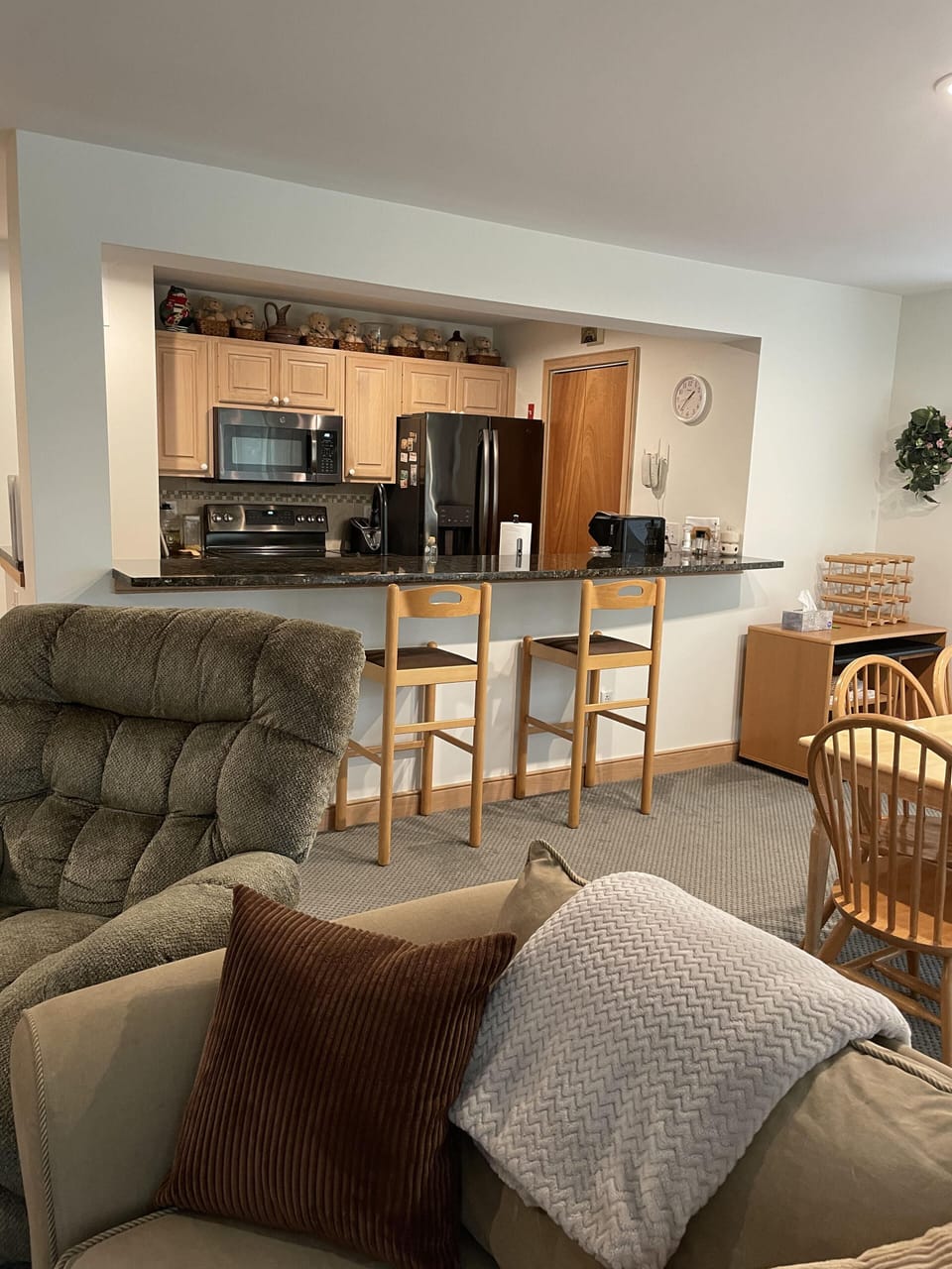 View of kitchen galley from great room.