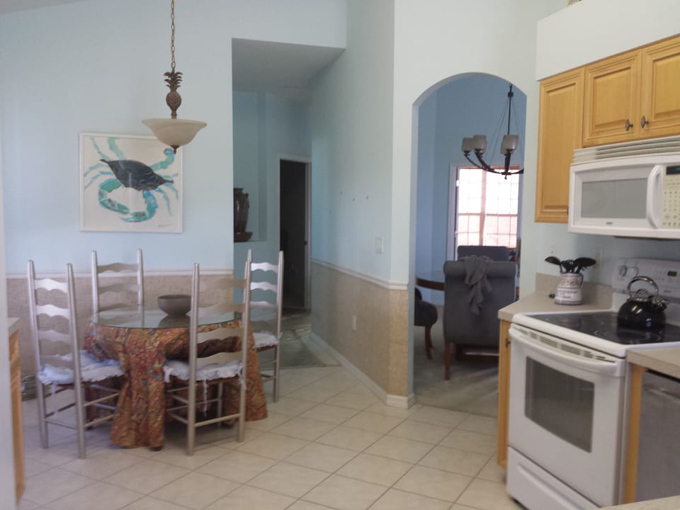 Eat in area in the kitchen.