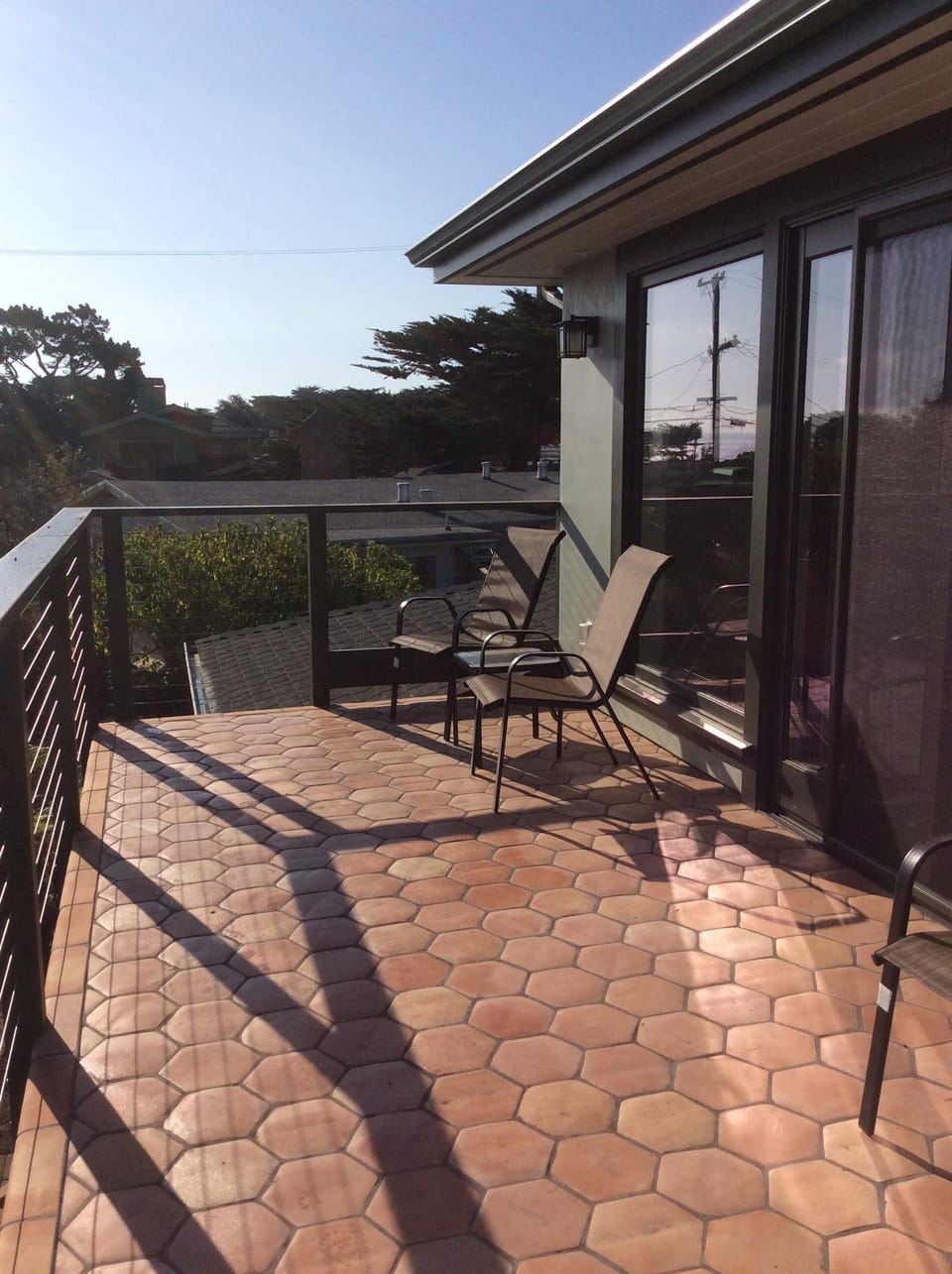 Deck outside of master bedroom with ocean view