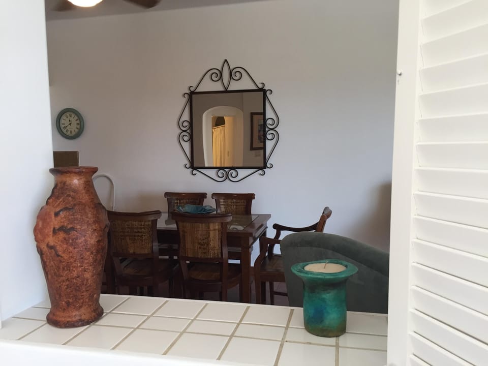 Decor is definitely beachy! Everything is here for your convenience!