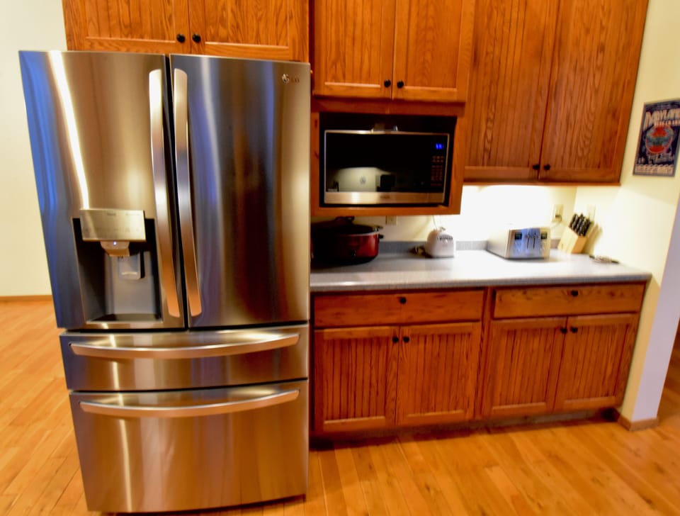 Largest standard refrigerator available with two ice makers.  