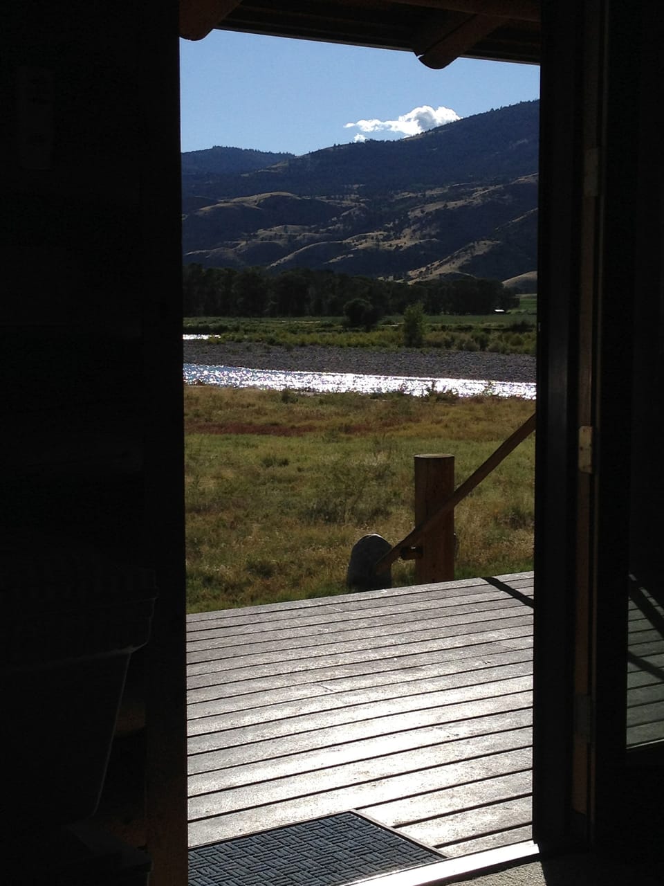 View of the Yellowstone River from the living room.