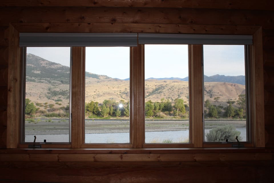 View of the Yellowstone River from the master bedroom.